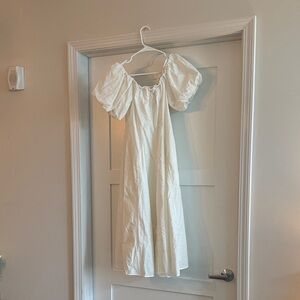 Fashion Nova Delilah Off Shoulder White Puff Sleeve Dress